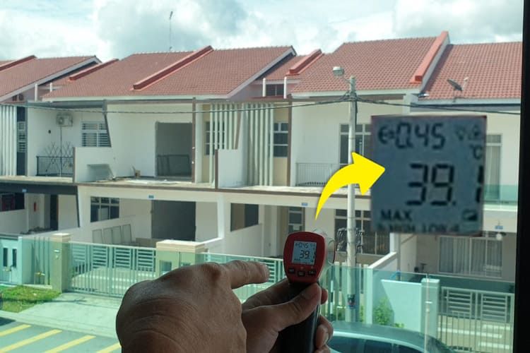 Measuring heat behind house window film